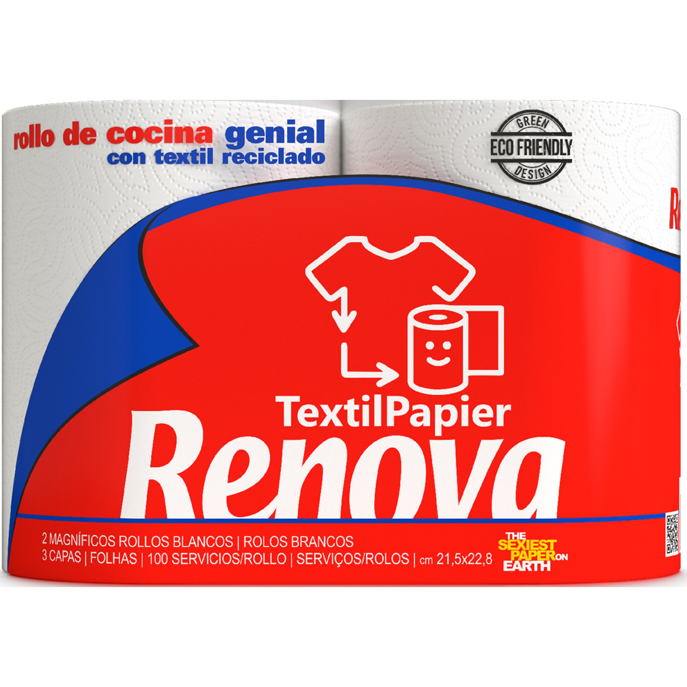 Rolo de Cozinha TextilPapier embalagem 2 unidades