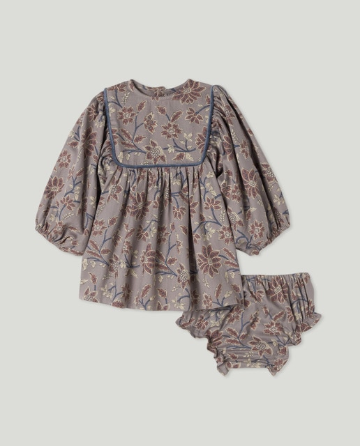 Imagen 0 de Vestido bebè estampado con canesú