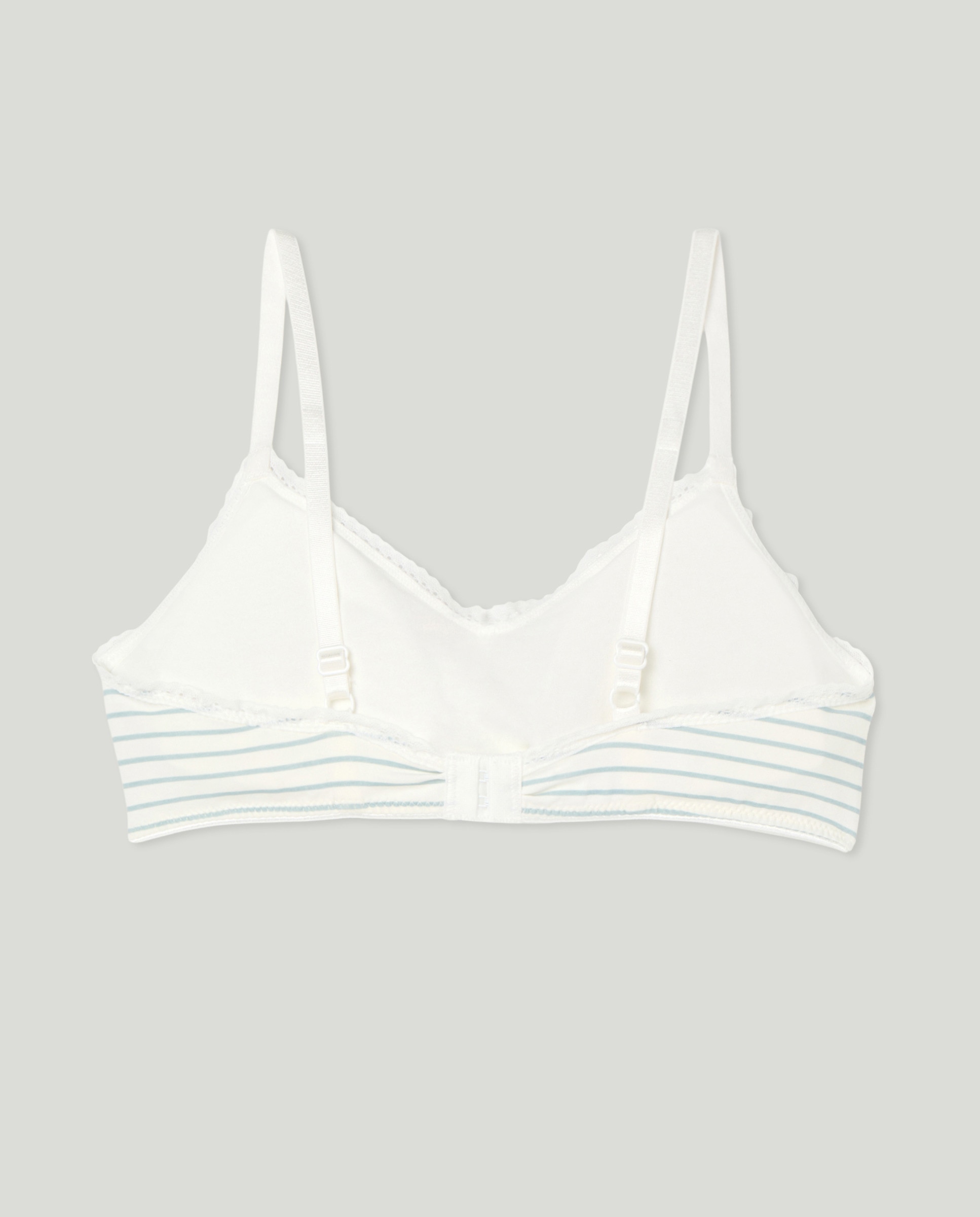 Soutien Almofadado sem Aro e com Estampado às Riscas Azul-2