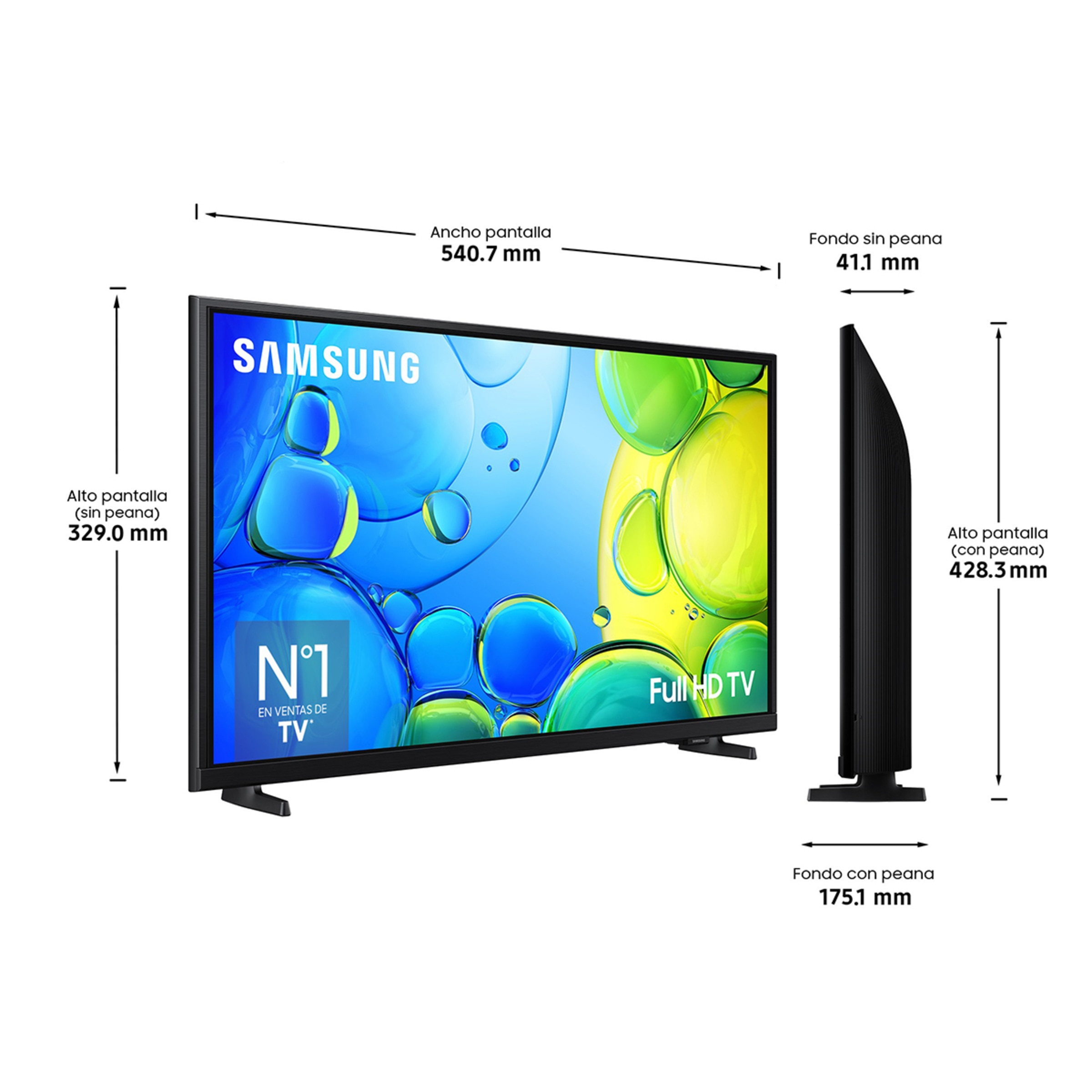 TV LED 61cm (24") Samsung TU24F6005FKXXC Full HD Smart TV Plata-2
