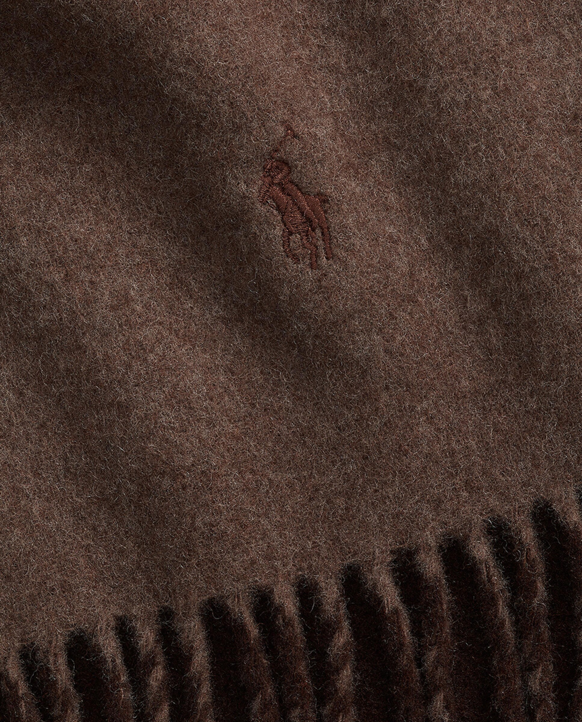 Cachecol de Lã com Franjas Castanho-escuro-4