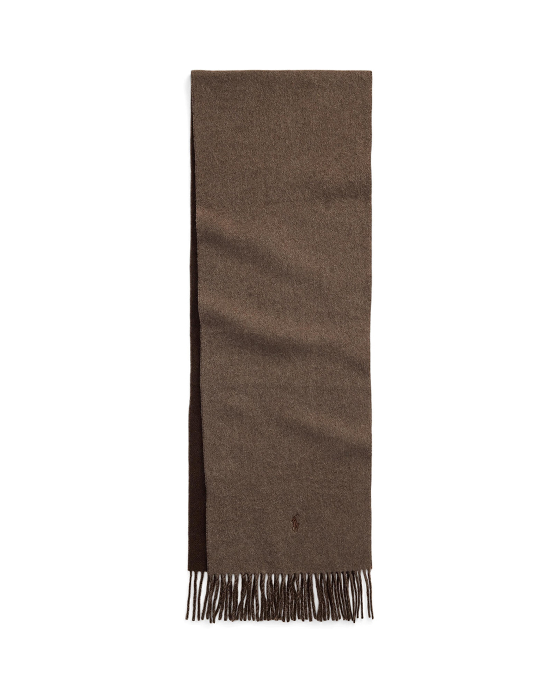 Cachecol de Lã com Franjas Castanho-escuro-2