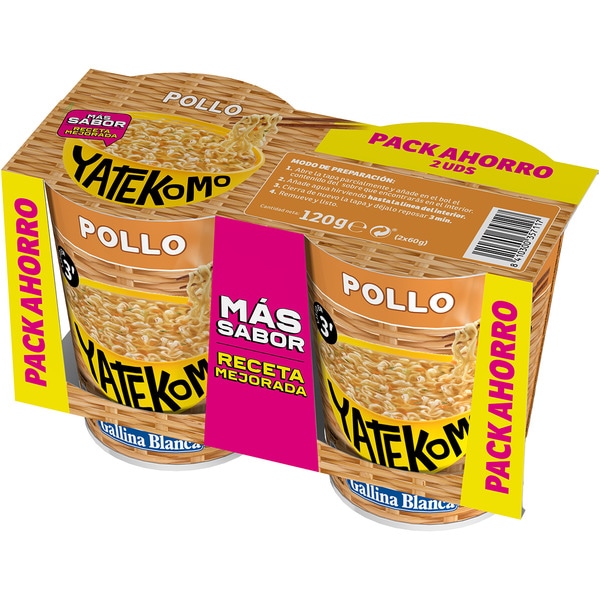 Asiatische Instant-Suppennudeln mit Hühnergeschmack 2er-Pack Becher 60 g