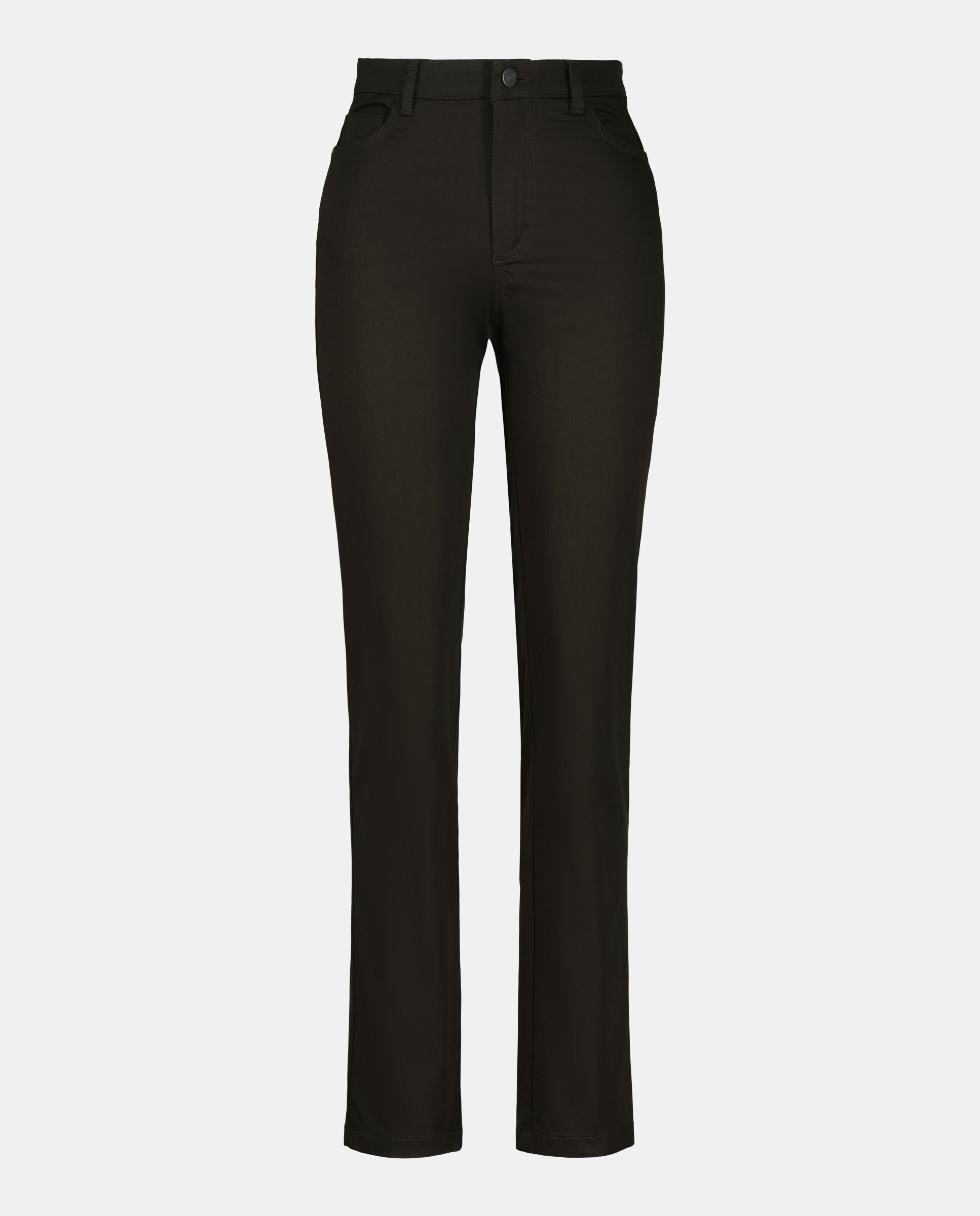 Calças Básicas Semi Skinny Caqui-4