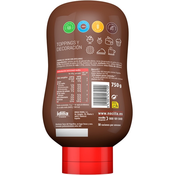 professionelle Kakaocreme Original, flüssig ohne Erwärmen Topf 750 g