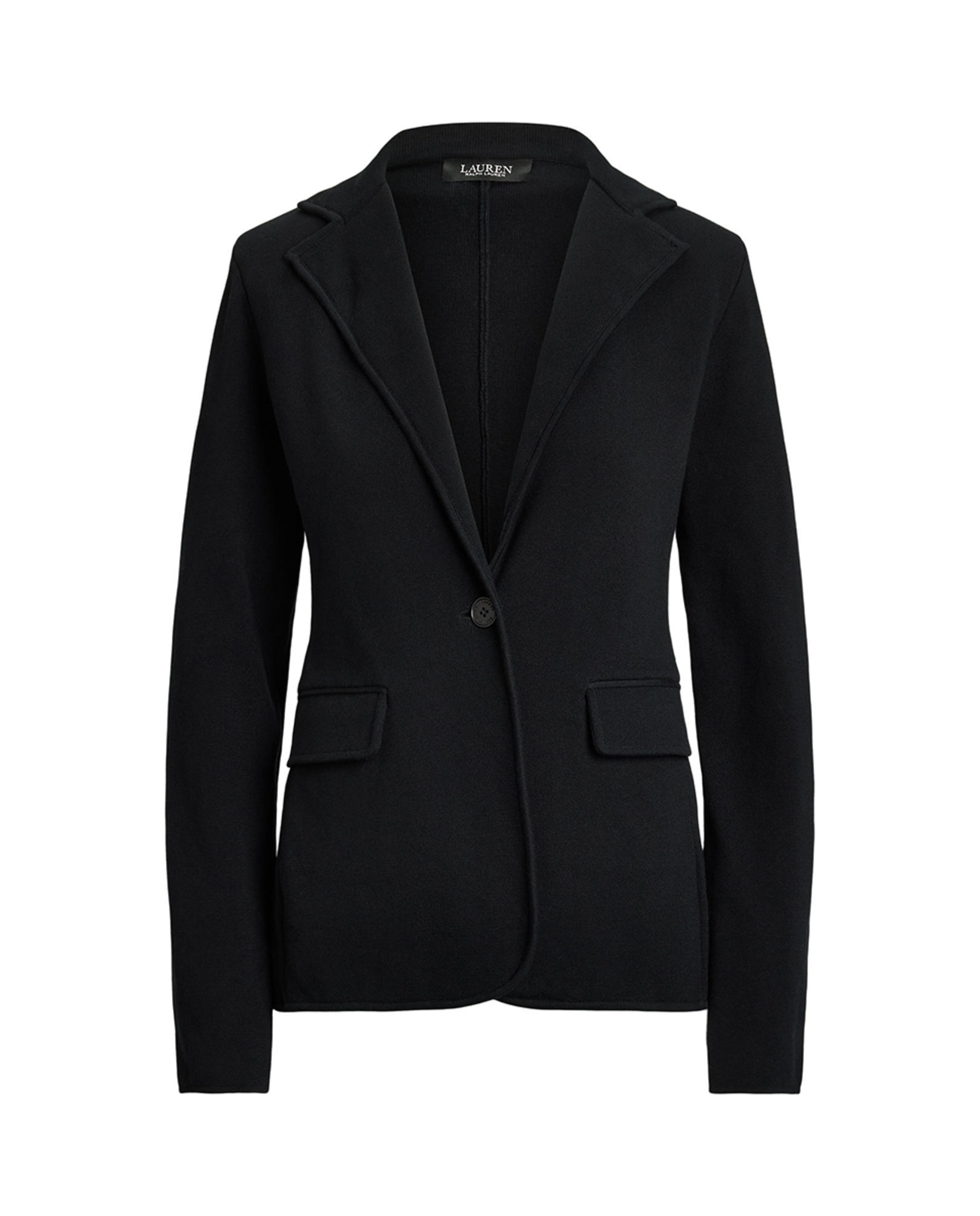 Blazer de Algodão com Abotoadura Simples Preto-5