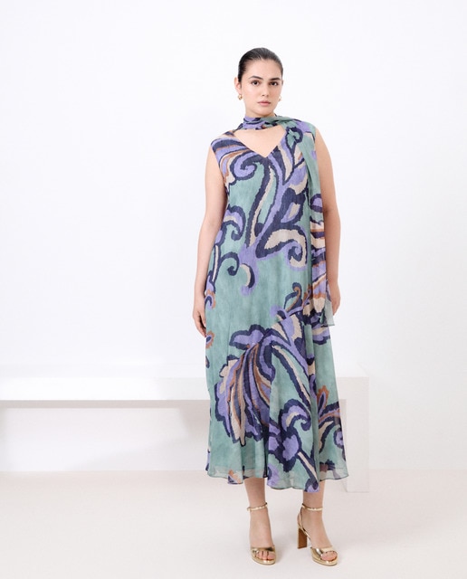 Imagen 0 de Vestido estampado largo