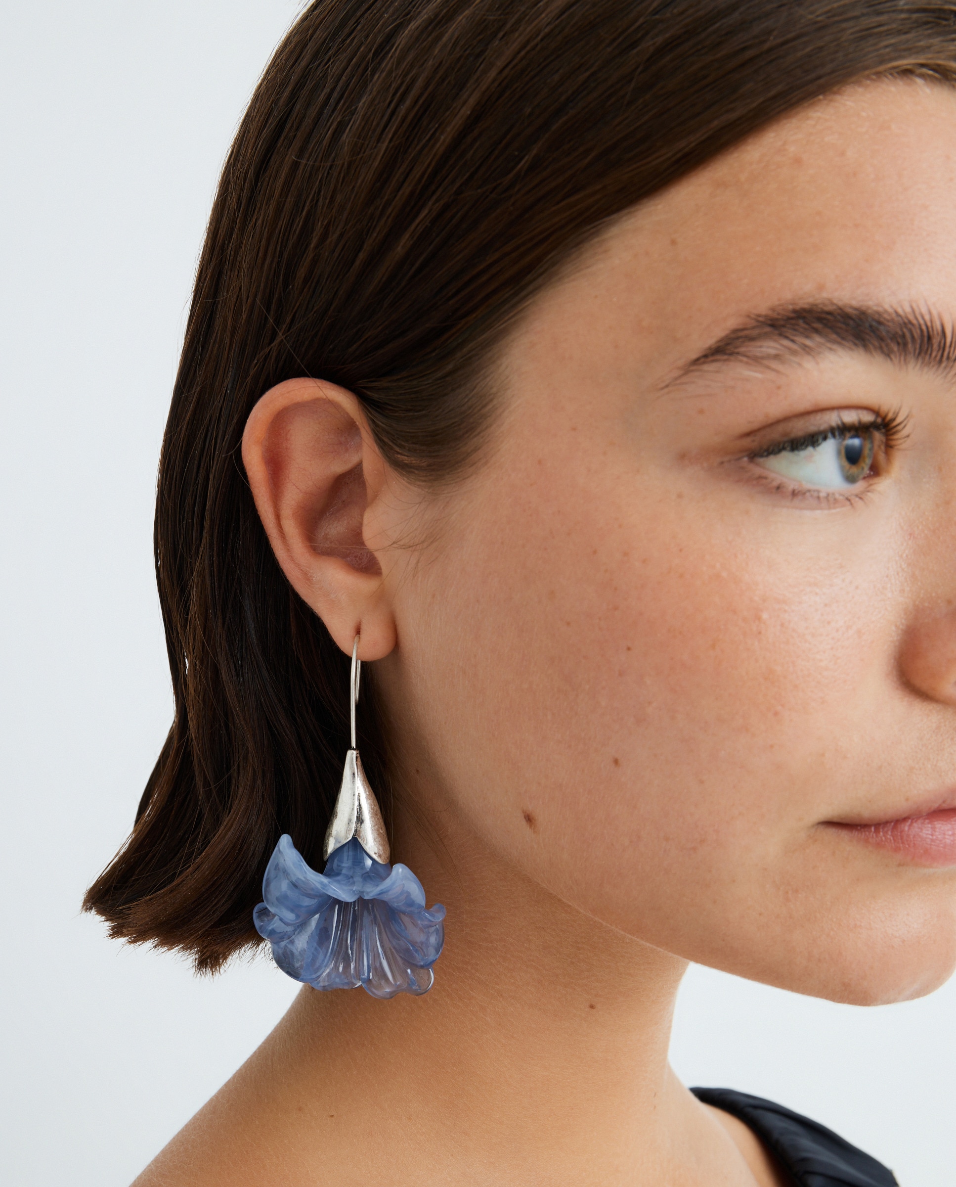 Pendientes flor resina 400 Azul-3