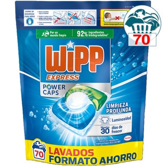 detergente cápsulas Power Caps Limpieza Profunda bolsa 70 cápsulas - Wipp Express
