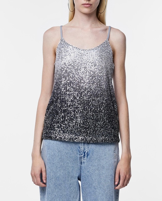 Imagen 0 de Top de tirantes y lentejuelas