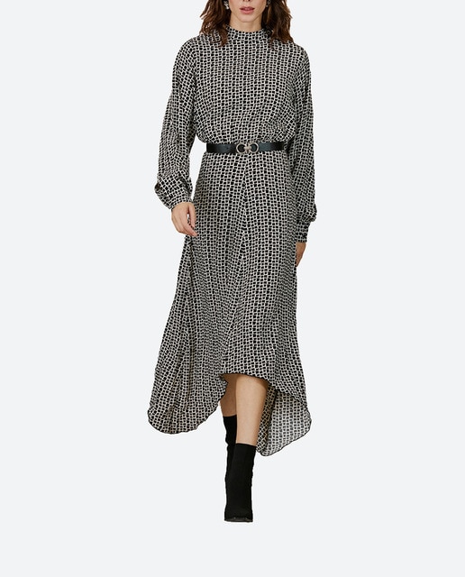 Imagen 0 de Vestido largo con bajo asimétrico