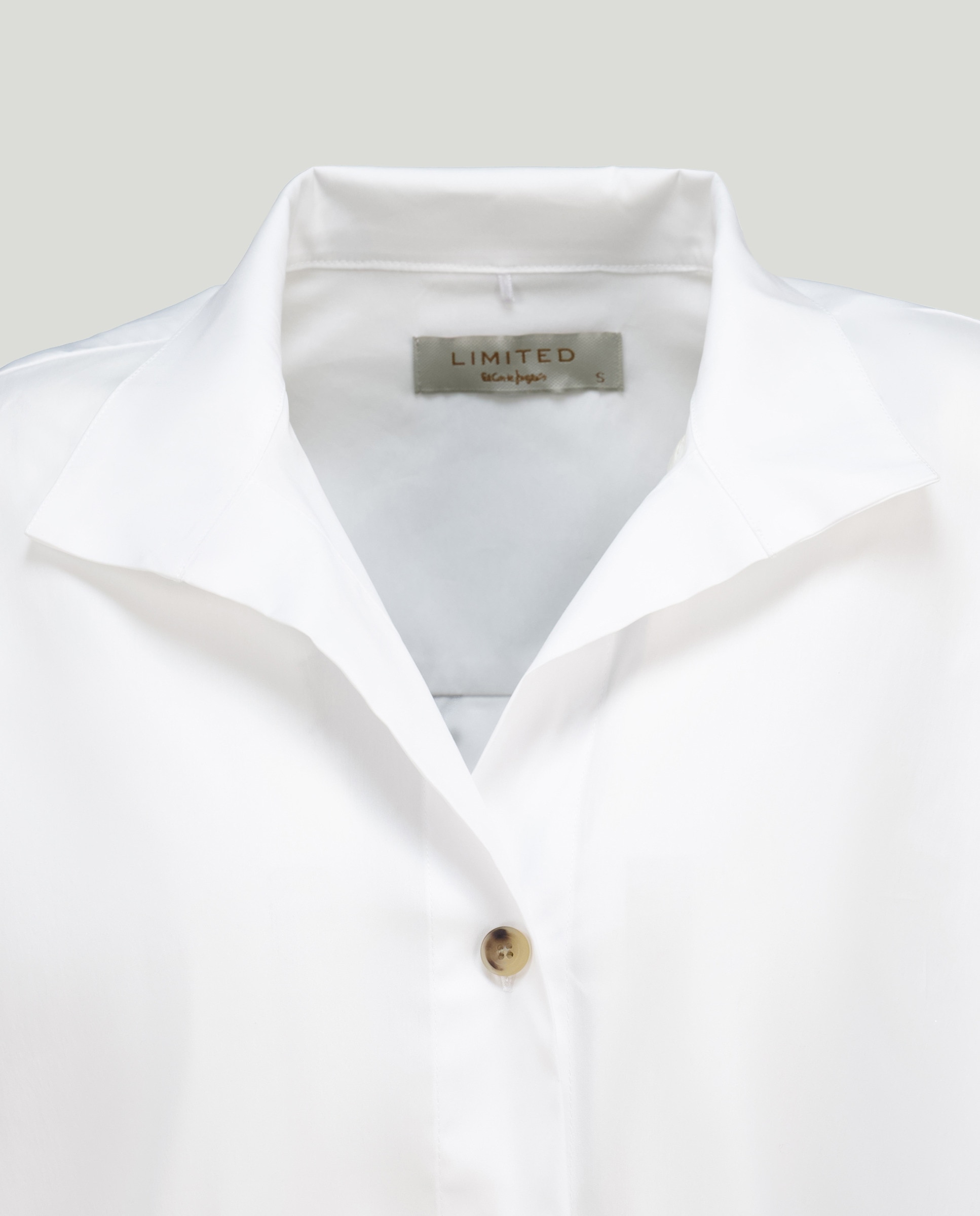Camisa de Manga Comprida e em Popelina Branco-5
