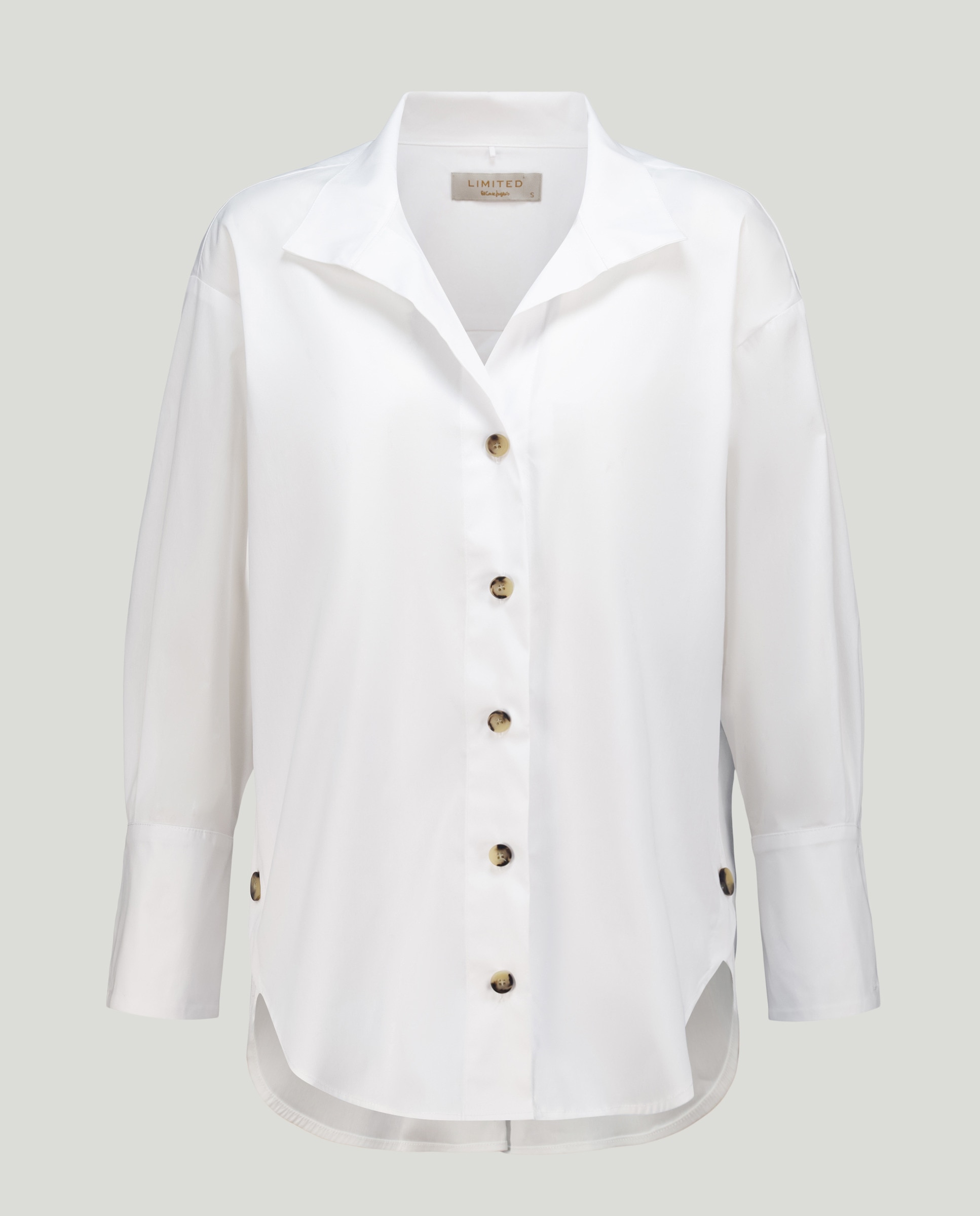 Camisa de Manga Comprida e em Popelina Branco-4