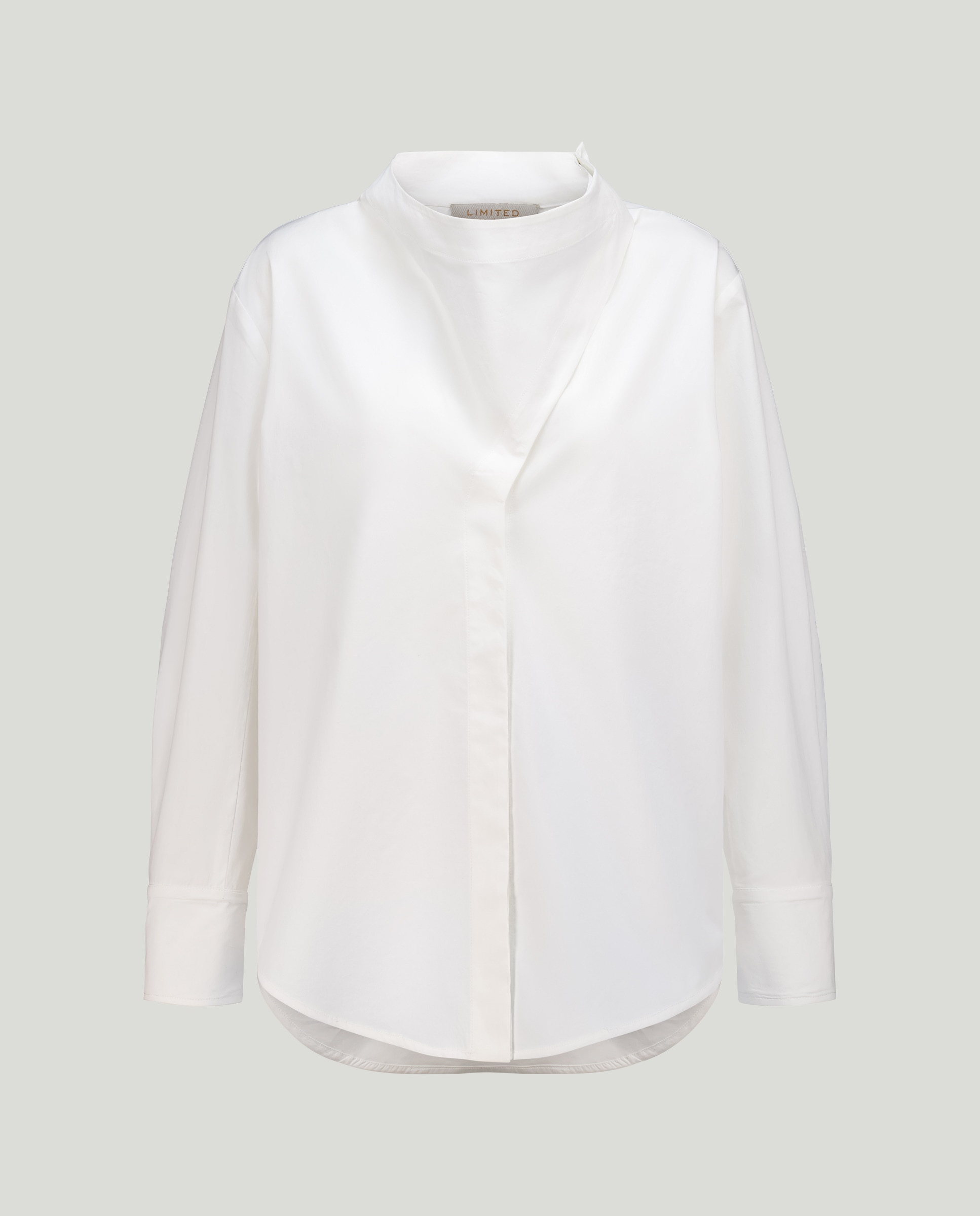Blusa com Gola Bluche Branco-marfim-5