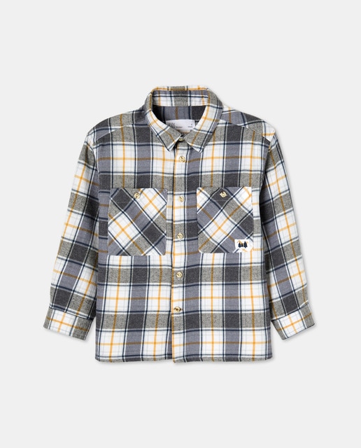 Imagem 0 de Camisa de Manga Comprida de Flanela com Bolsos