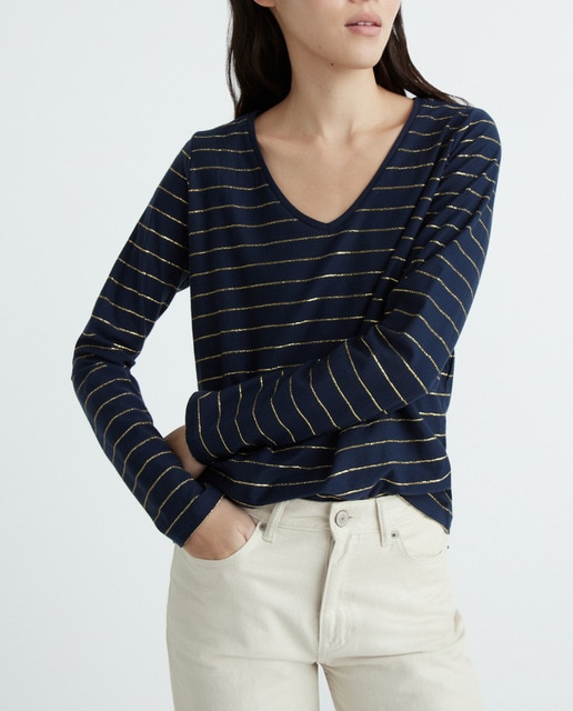 Imagen 0 de Camiseta de rayas de mujer