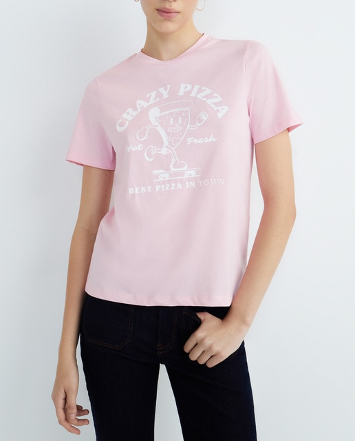 Imagen 0 de Camiseta con dibujo, manga corta de mujer