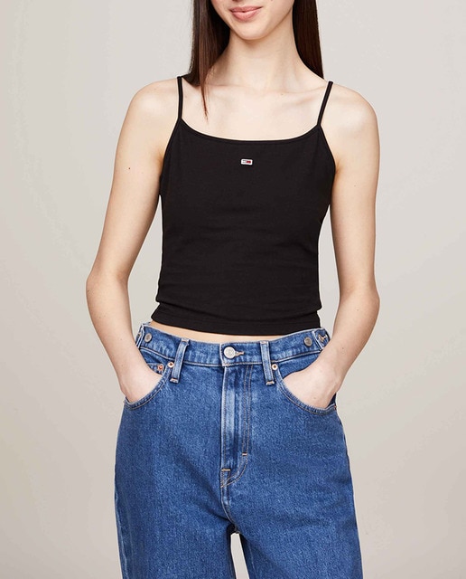 Imagen 0 de Top de mujer de tirantes de fit cropped