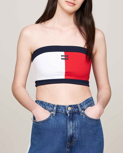 Imagen 0 de Top de mujer tubular en colorblock