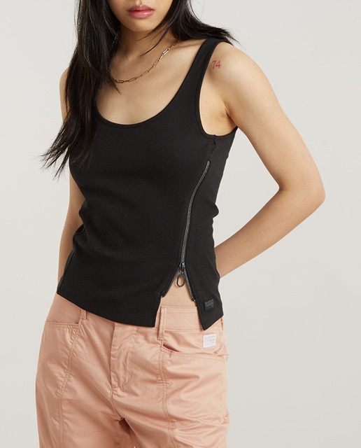 Imagen 0 de Camiseta sin mangas Asymmetrical Zip de mujer