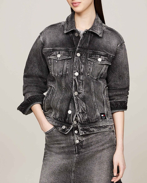 Imagen 0 de Cazadora vaquera de mujer Mom Fit