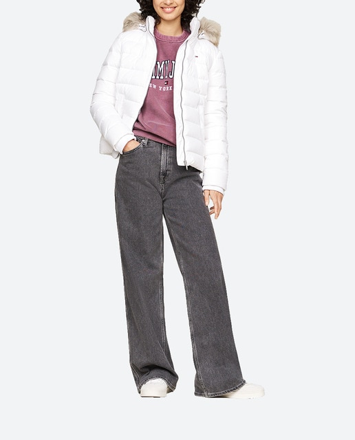 Imagen 0 de Plumífero de mujer con capucha de pelo sintético