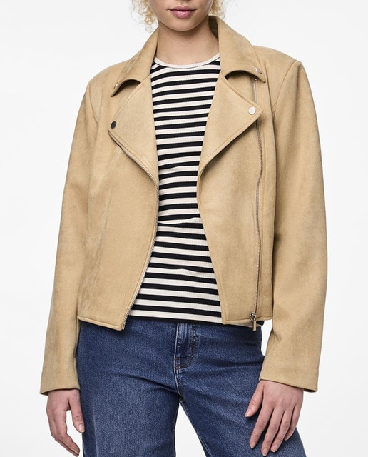 Imagen 0 de Chaqueta cazadora biker de mujer de antelina