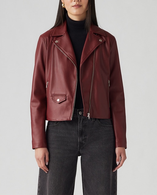 Imagen 0 de Cazadora biker de polipiel de mujer