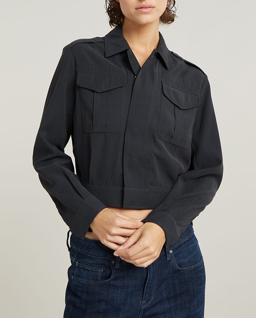 Imagen 0 de Chaqueta Officer con diseño corto de mujer