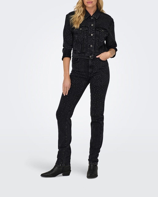 Imagen 0 de Vaquero de mujer recto con brillos