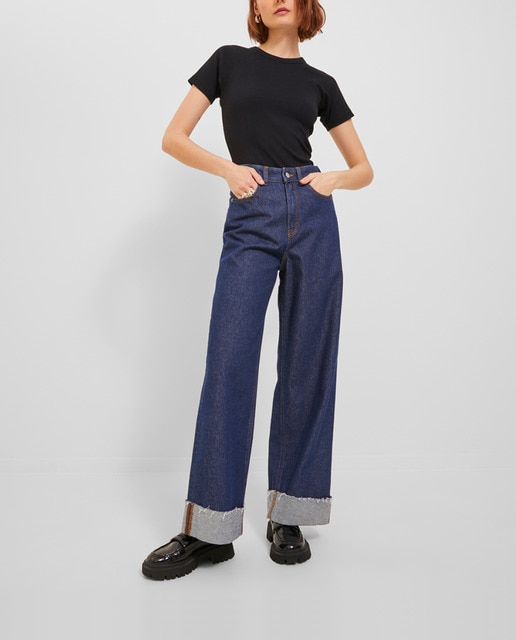 Imagen 0 de Vaquero Tokyo con detalle en el bajo de mujer