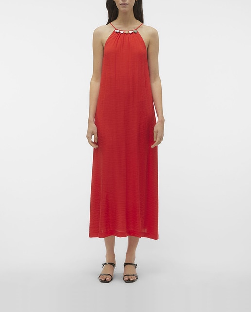 Imagen 0 de Vestido largo con detalles en el cuello