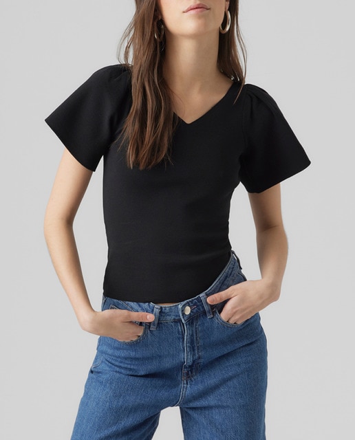 Imagen 0 de Top de mujer ajustada de manga corta