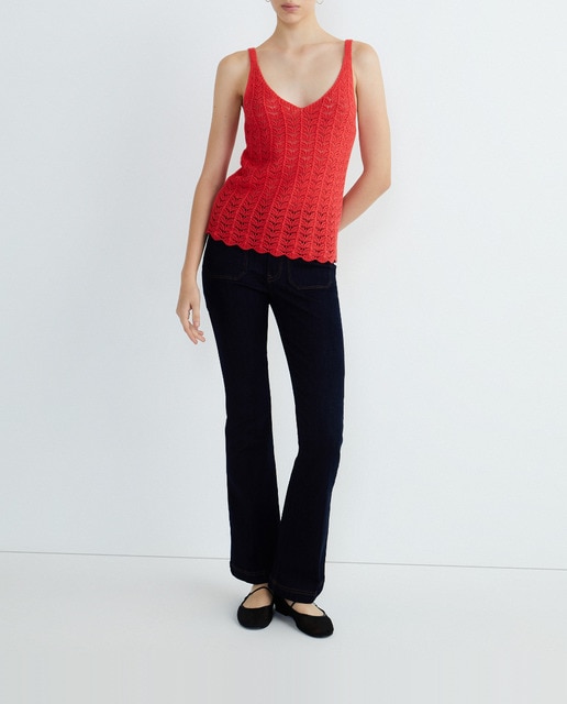 Imagen 0 de Top de punto crochet de mujer