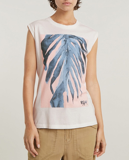 Imagen 0 de Camiseta AI Print de corte recto de mujer