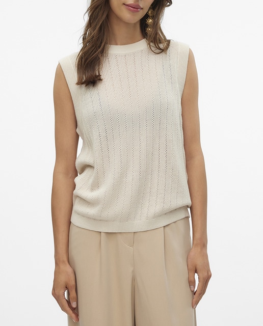 Imagen 0 de Top de punto fino de mujer manga sisa