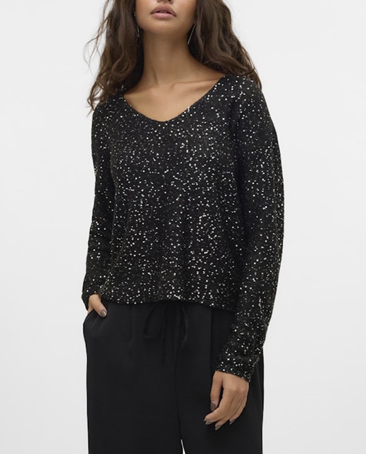 Imagen 0 de Jersey de mujer de punto fino con lentejuelas