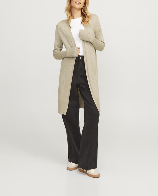 Imagen 0 de Cárdigan largo de punto fino de mujer