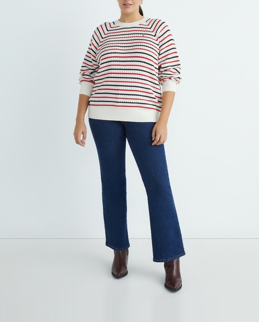 Imagen 0 de Jersey de mujer con cuello redondo y manga larga