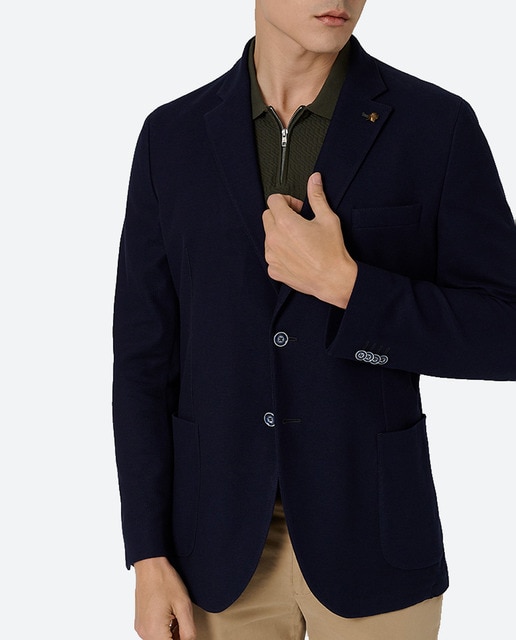 Imagen 0 de Chaqueta de traje de hombre regular fit punto piqué