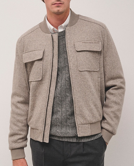 Imagen 0 de Cazadora de hombre bomber de lana