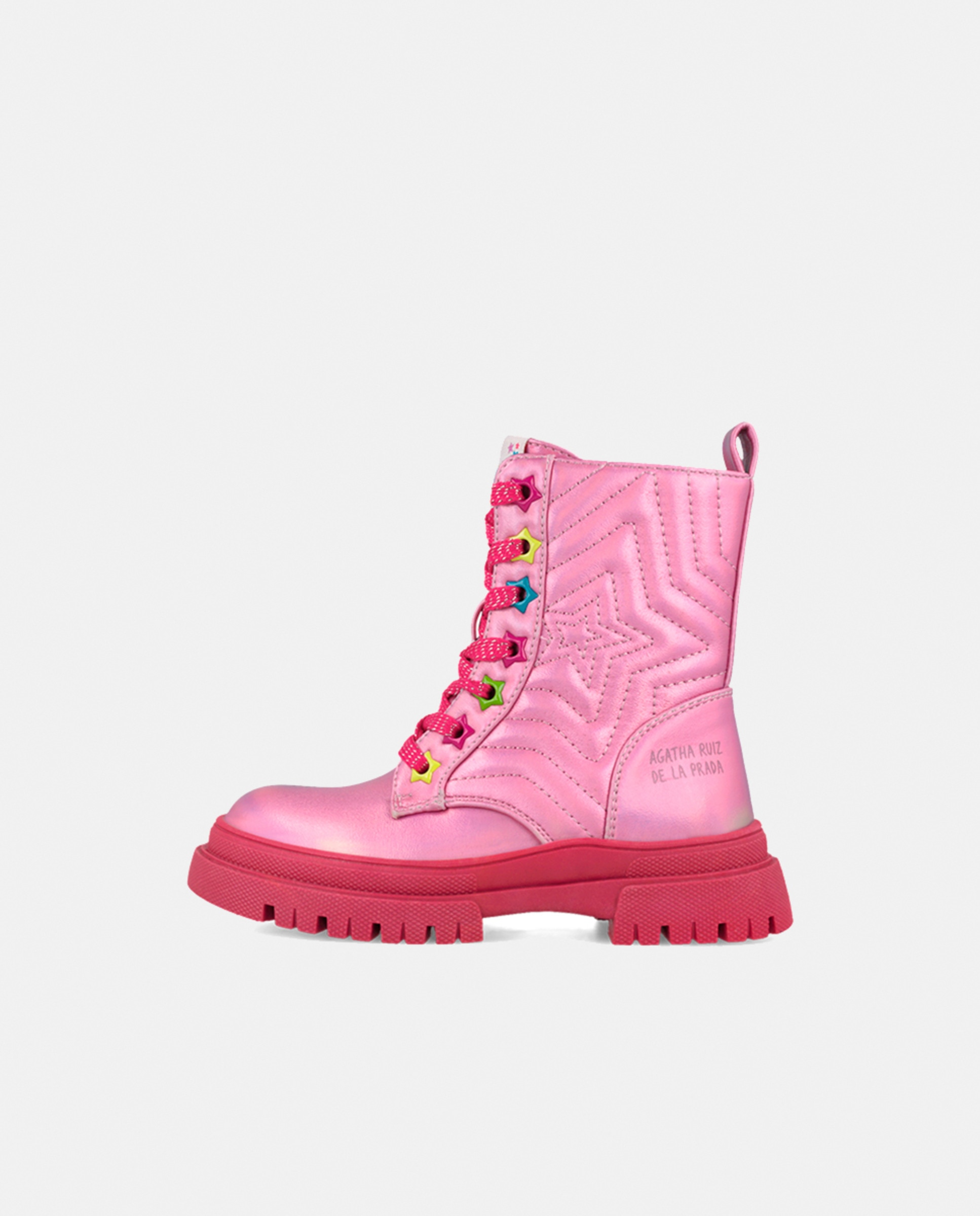 Botas Metalizadas com Fecho de Correr Rosa-pastilha-4