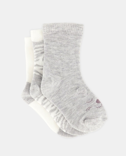 Imagen 0 de Pack de 3 calcetines con estampado fantasía de bebé niño