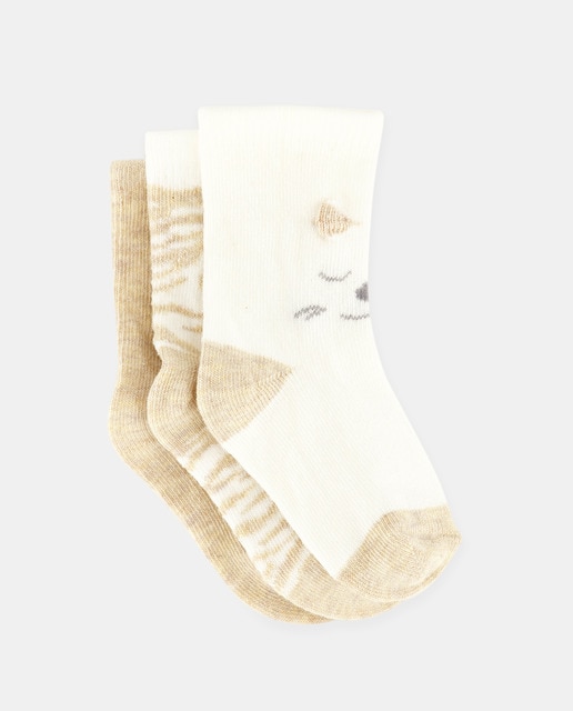Imagen 0 de Pack de 3 calcetines con estampado fantasía de bebé niño