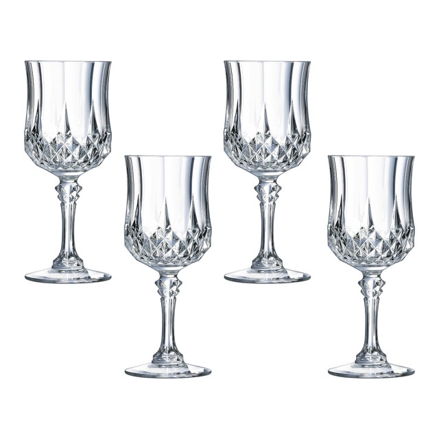 Imagen 0 de Juego de 4 copas de vino de cristal Longchamp Cristal d'Arques