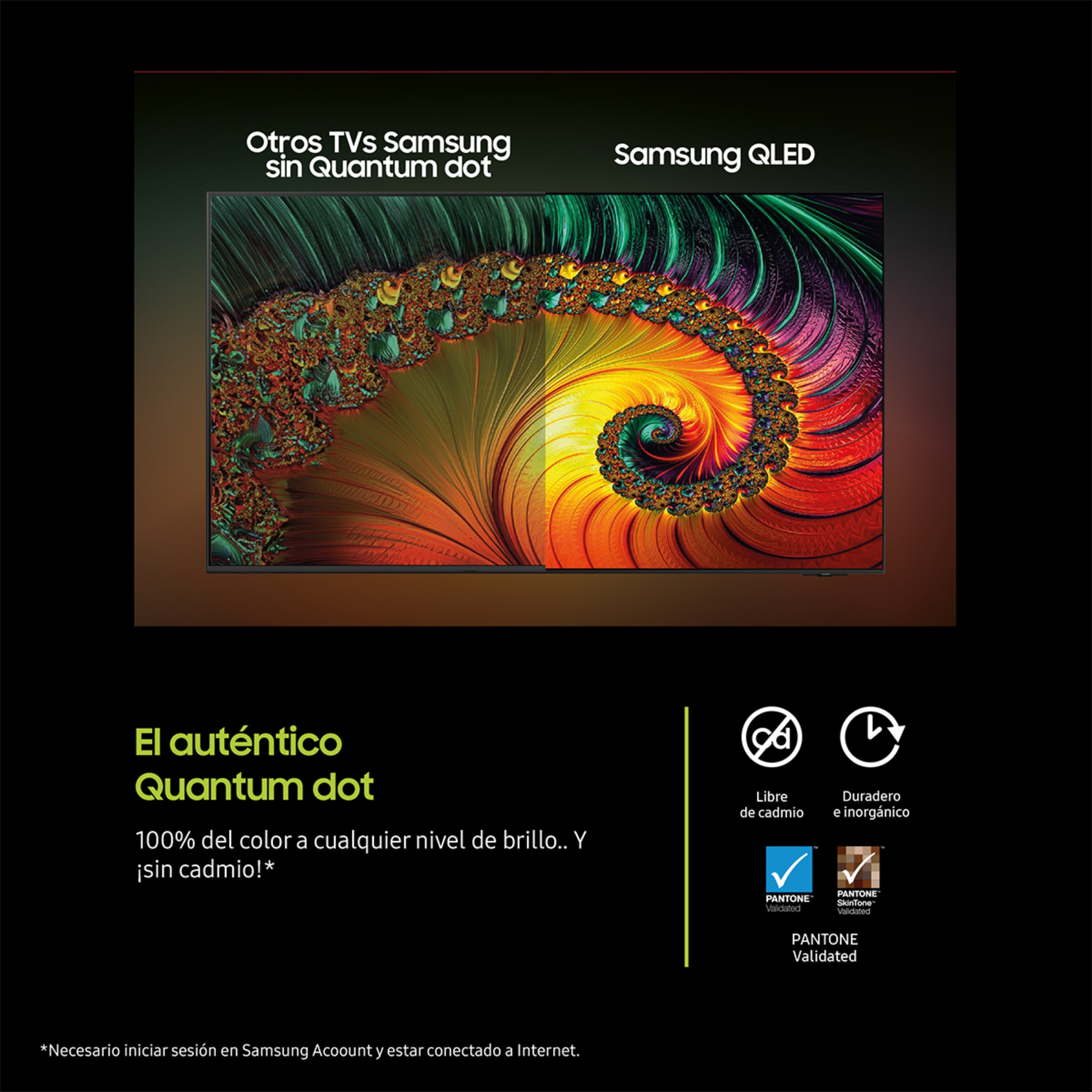TV QLED 163cm (65") Samsung TQ65Q7F5AUXXC, 4K Vision AI Quantum dot Smart TV Negro-6