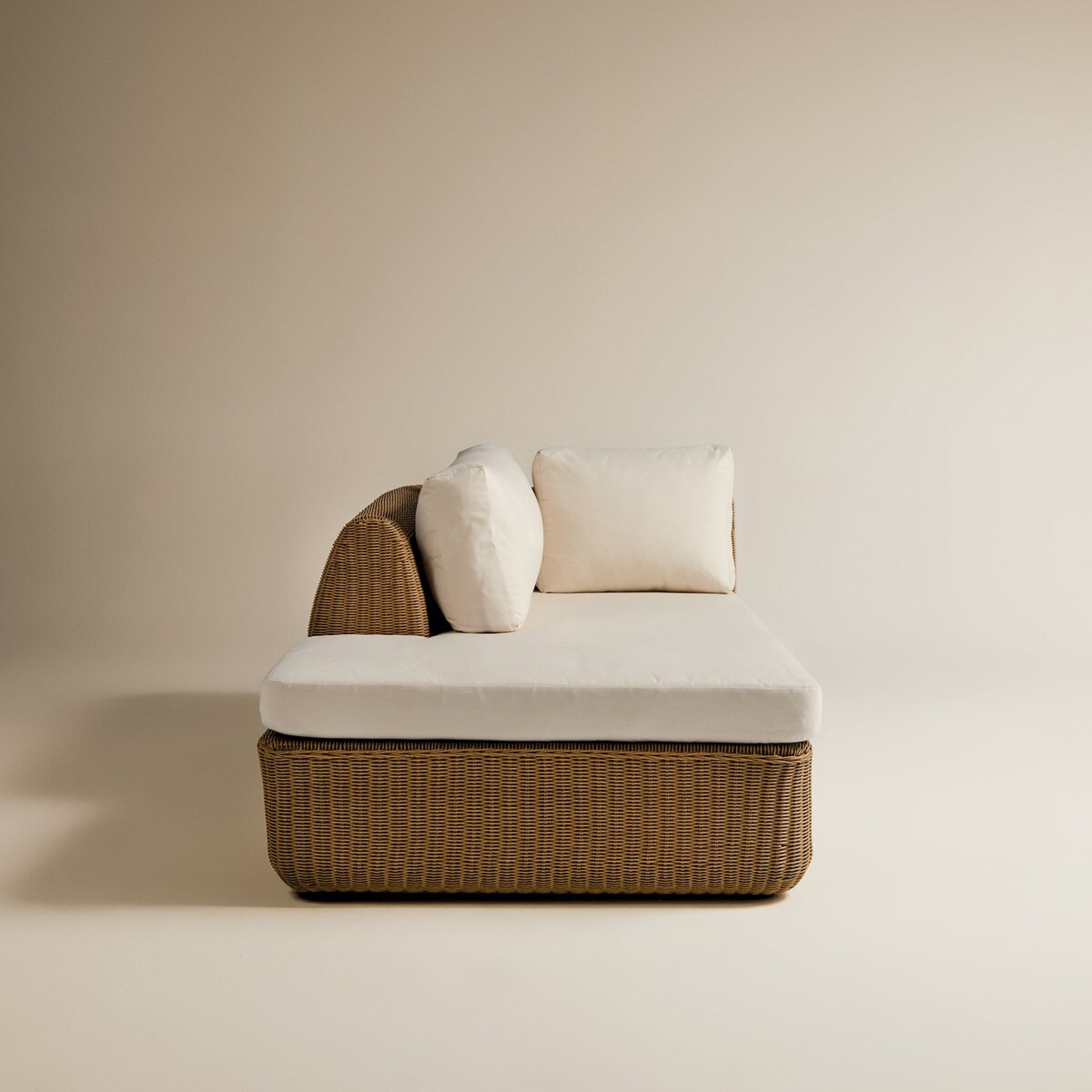 Módulo de Chaise-Longue Direita para Sofá de Jardim Ibiza Natural-3