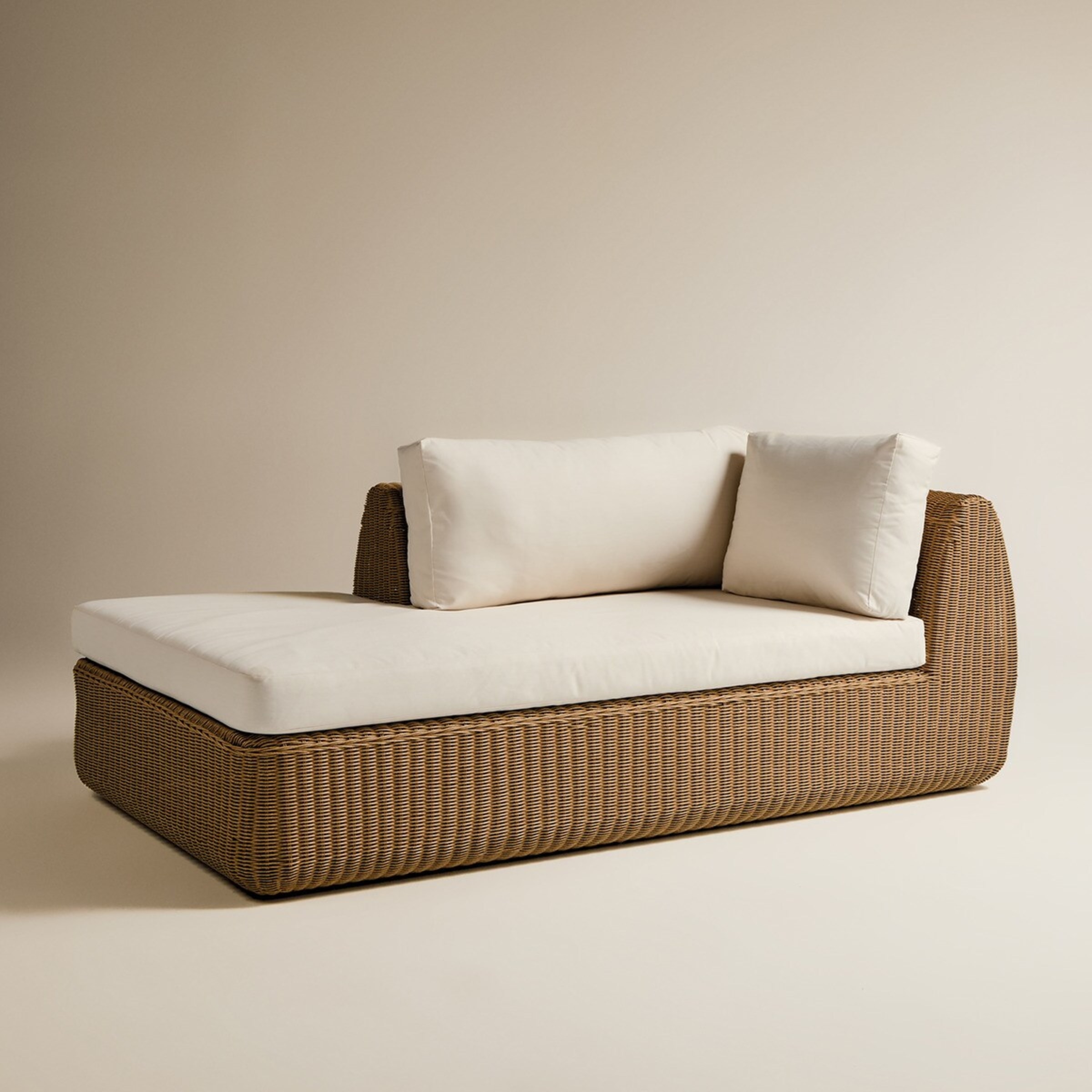 Módulo de Chaise-Longue Direita para Sofá de Jardim Ibiza Natural-2
