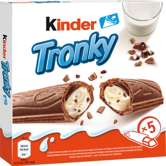 galletas rellenas de crema de leche 5 unidades envase 90 g - Kinder Tronky