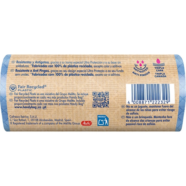 feste Mülltüten gegen Gerüche, tropffest, 55x63, 30 Liter für normalen Eimer Rolle 12 Einheiten mit Dreifachschicht
